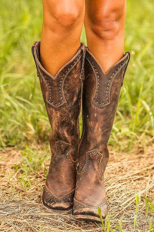 MW | Rustikale Western-Cowboy-Stiefel
