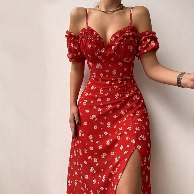 MW | V-Ausschnitt-Cocktailkleid