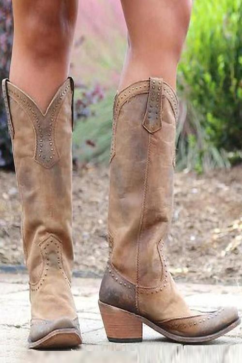 MW | Rustikale Western-Cowboy-Stiefel