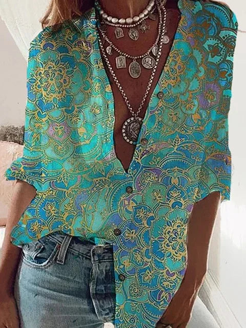 MW | Stilvolle und elegante Bluse mit Knopfleiste