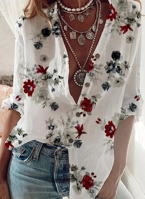 MW | Stilvolle und elegante Bluse mit Knopfleiste