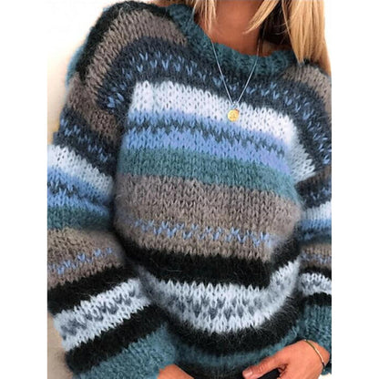 MW | Gemütlicher gestreifter Strickpullover