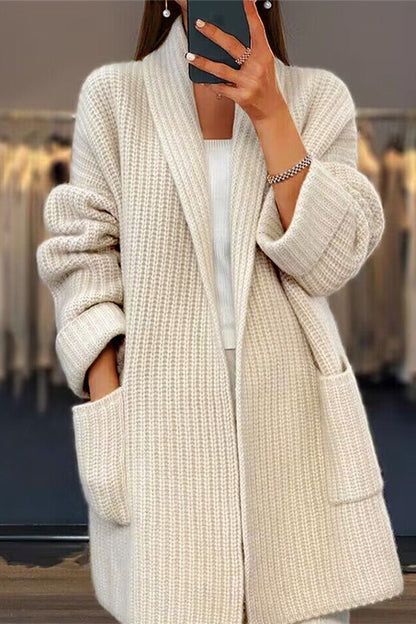 MW | Übergroßer Strickcardigan mit Fronttaschen