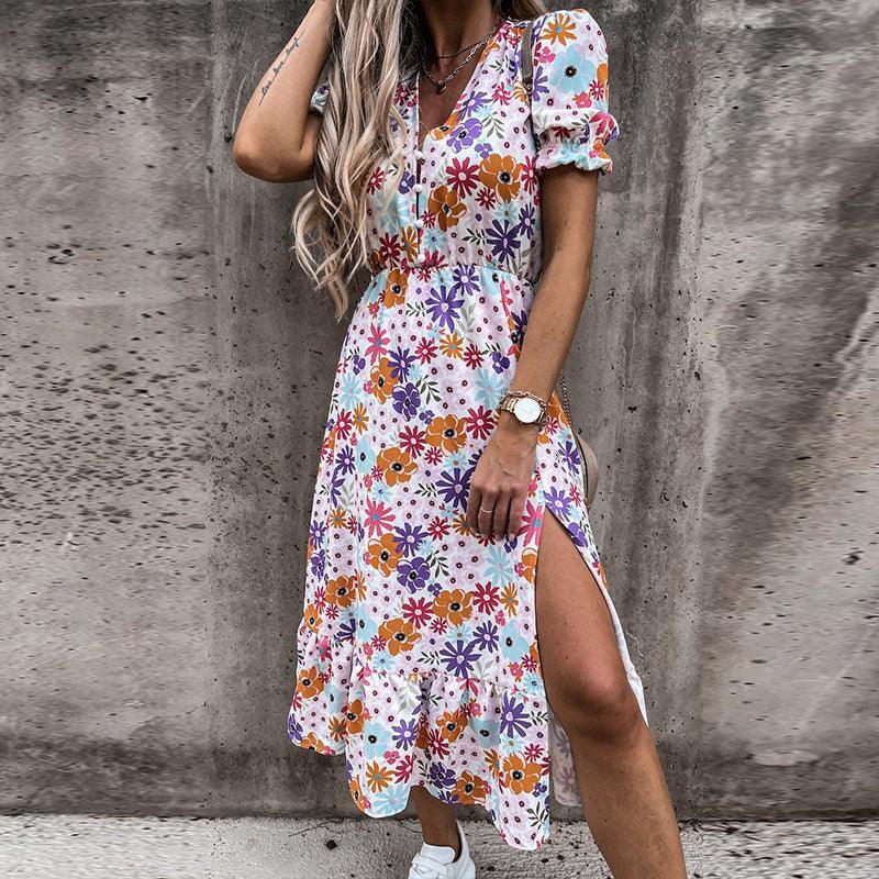 MW | Sommer Midi-Kleid für Frauen - leichtes, fließendes, ärmelloses Kleid