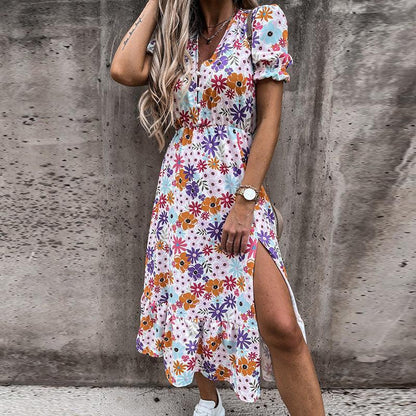 MW | Sommer Midi-Kleid für Frauen - leichtes, fließendes, ärmelloses Kleid