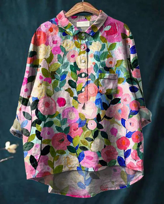 MW | Elegante und vielseitige Blumenbluse