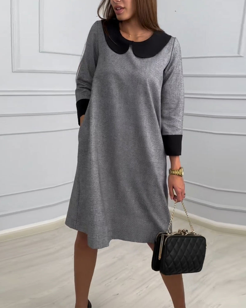 MW | Freizeitkleid mit Peter Pan Kragen