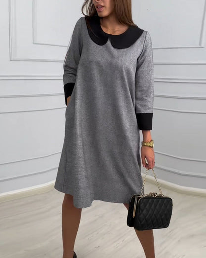 MW | Freizeitkleid mit Peter Pan Kragen