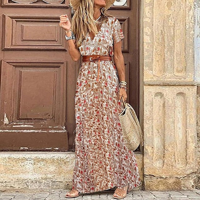 MW | Boho Maxikleid mit Schlitz