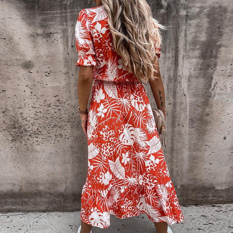 MW | Sommer Midi-Kleid für Frauen - leichtes, fließendes, ärmelloses Kleid