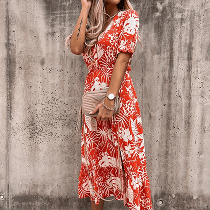 MW | Sommer Midi-Kleid für Frauen - leichtes, fließendes, ärmelloses Kleid