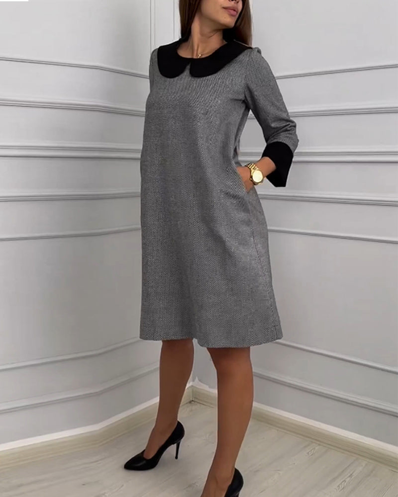 MW | Freizeitkleid mit Peter Pan Kragen