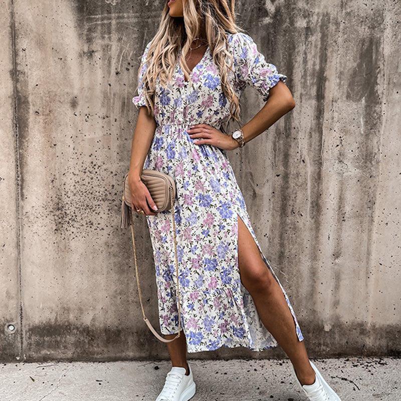 MW | Sommer Midi-Kleid für Frauen - leichtes, fließendes, ärmelloses Kleid