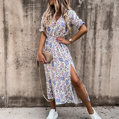 MW | Sommer Midi-Kleid für Frauen - leichtes, fließendes, ärmelloses Kleid