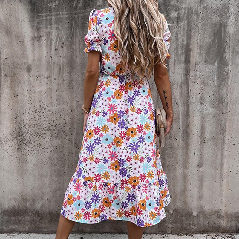 MW | Sommer Midi-Kleid für Frauen - leichtes, fließendes, ärmelloses Kleid