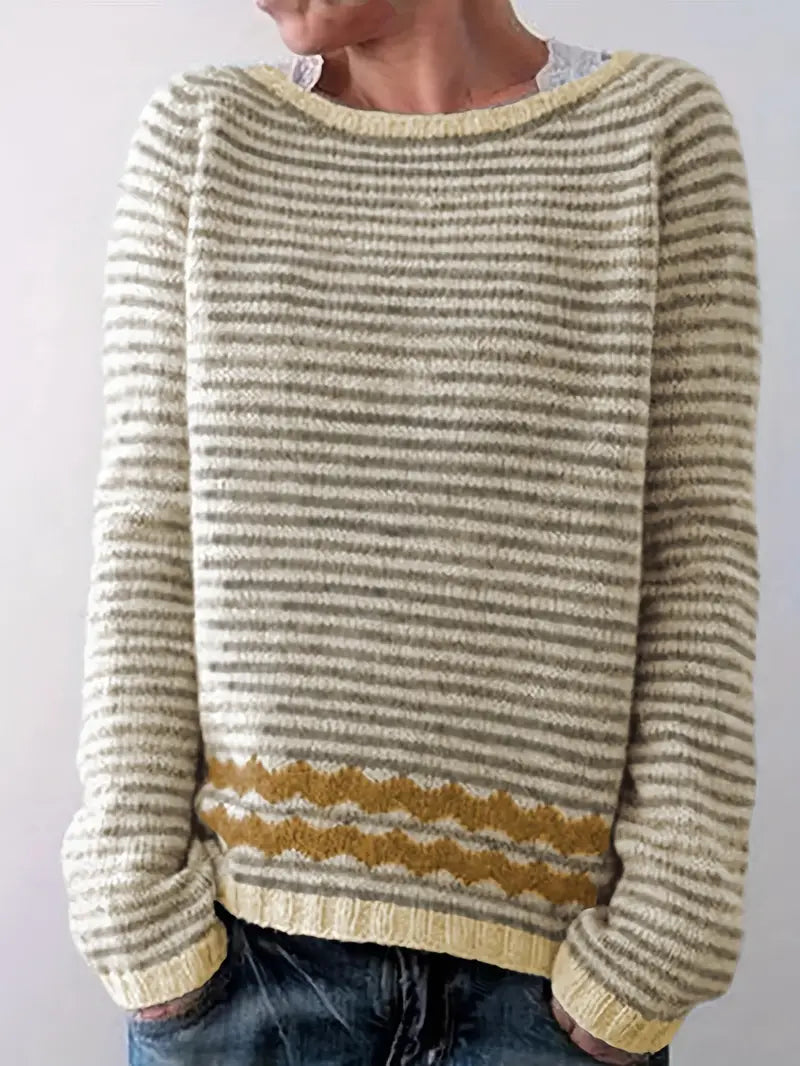 MW | Gemütlicher gestreifter Strickpullover