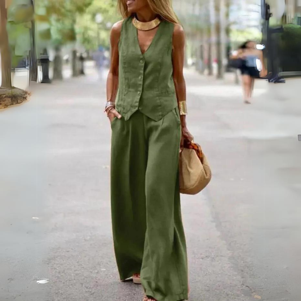 MW | Elegantes Set für Frauen - Top und Hose
