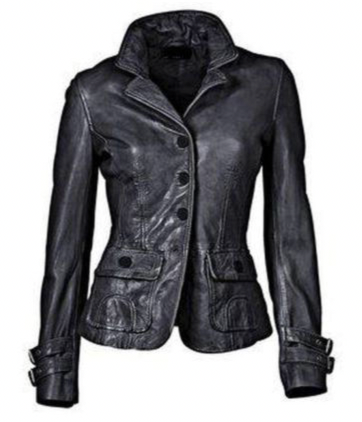 MW | Schwarze Lederjacke mit Passform