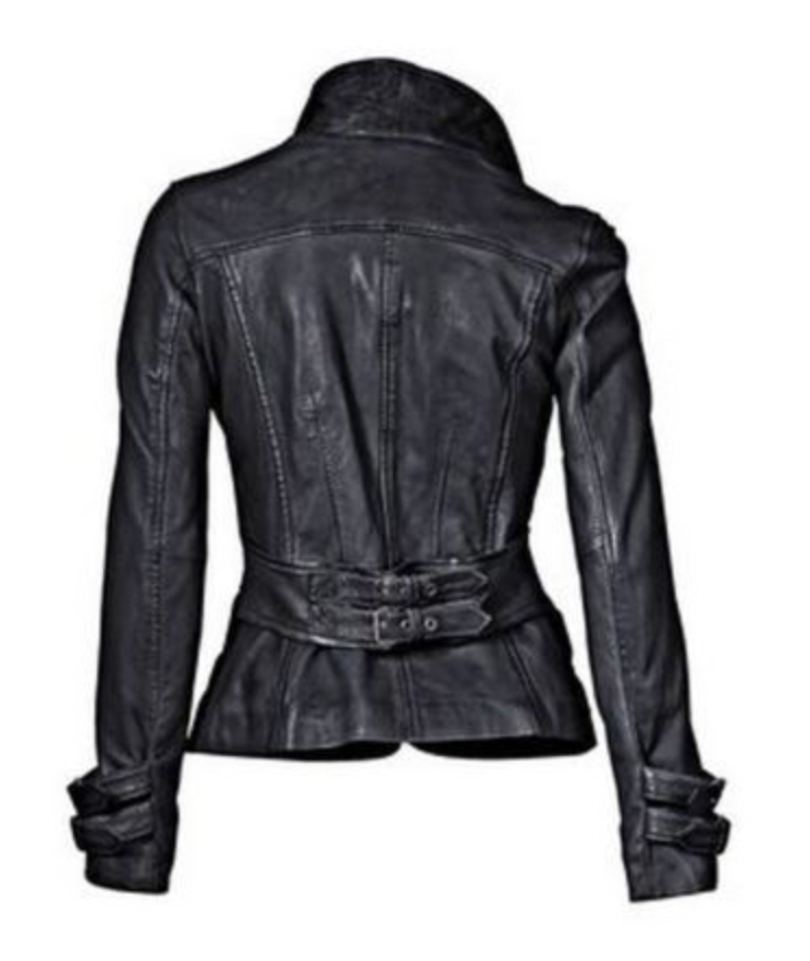 MW | Schwarze Lederjacke mit Passform