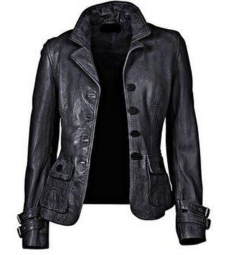 MW | Schwarze Lederjacke mit Passform