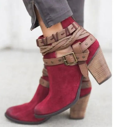 MW | Schicke Ankle Boots mit geflochtenem Riemen