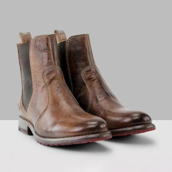 MW | Damenstiefeletten aus Leder im Vintage-Stil