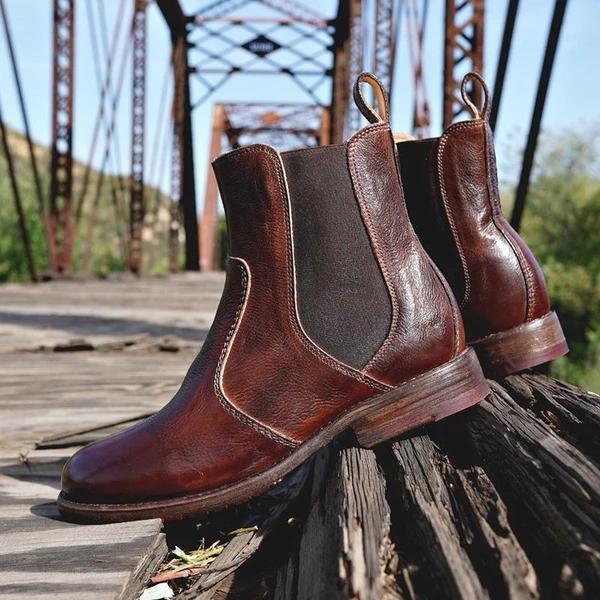 MW | Damenstiefeletten aus Leder im Vintage-Stil