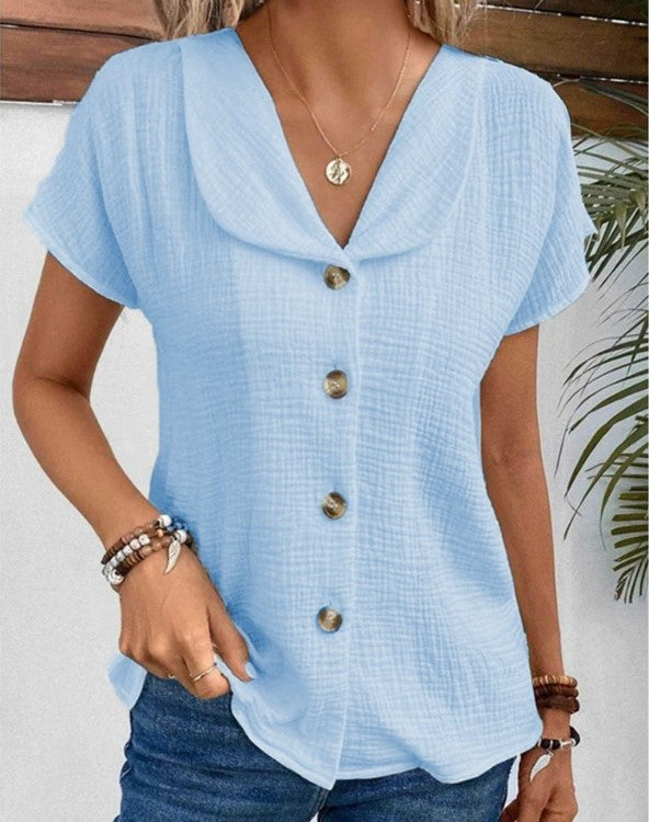 MW | Elegante & Stylische Button-Down Bluse mit Kragen