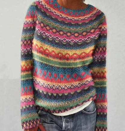 MW | Strickpullover mit Vintage-Muster