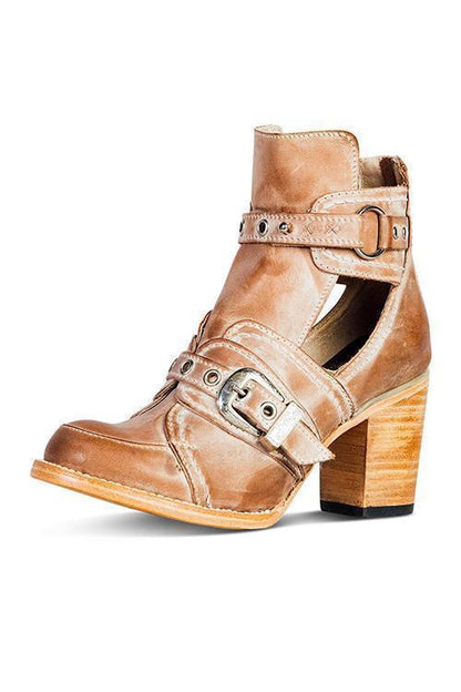 MW | Rustikale Stiefelette mit Blockabsätzen