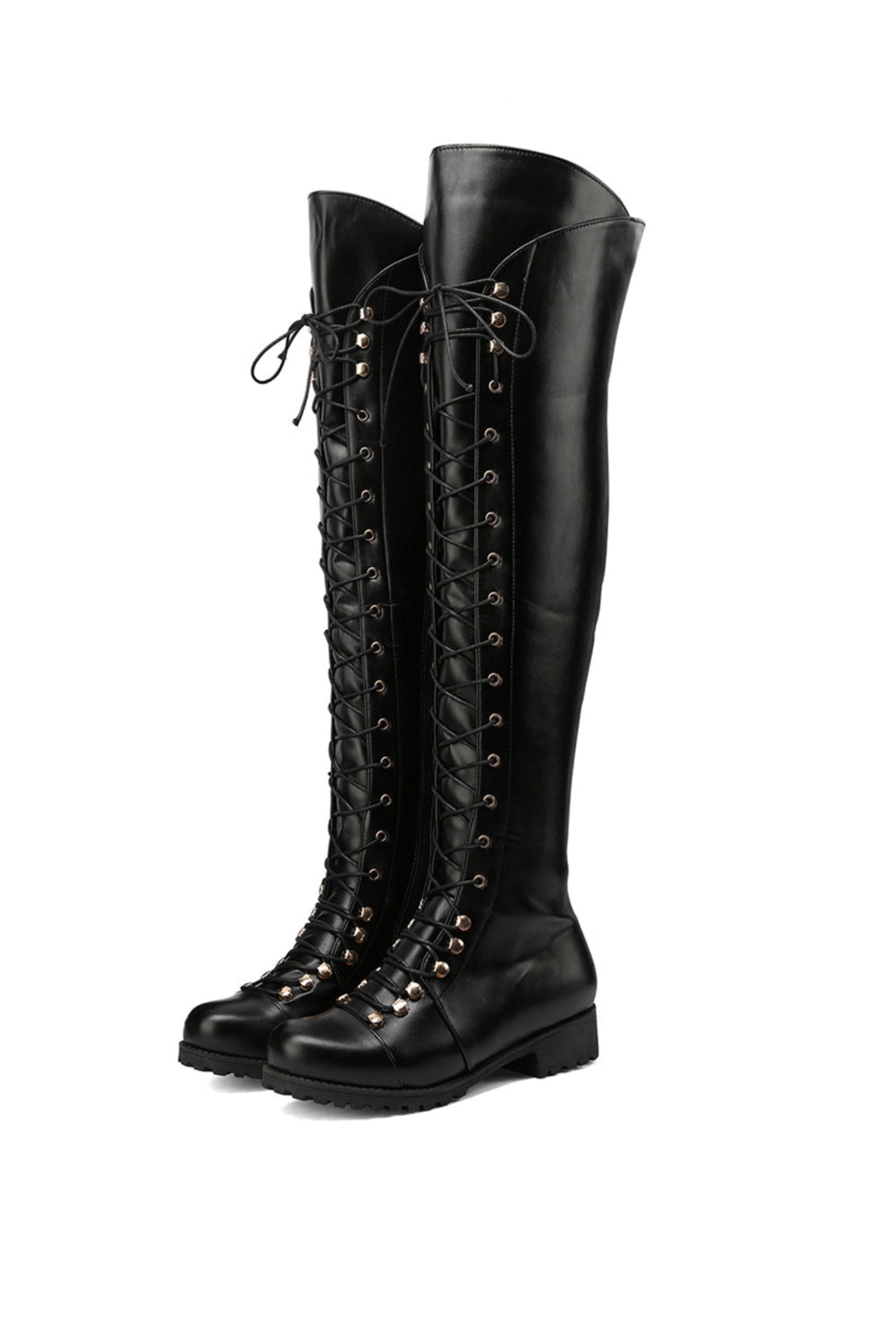 MW | Over-the-Knee-Stiefel mit Schnürung