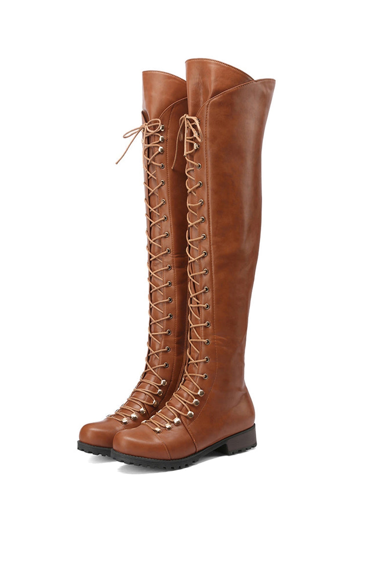 MW | Over-the-Knee-Stiefel mit Schnürung