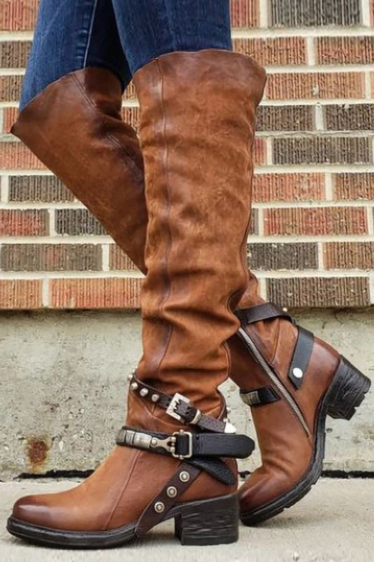 MW | Knöchelhohe Stiefel mit Schnalle