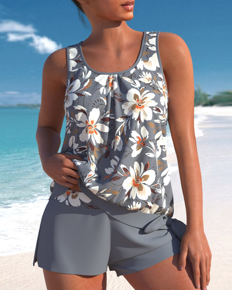 MW | Tankini mit Blumendruck