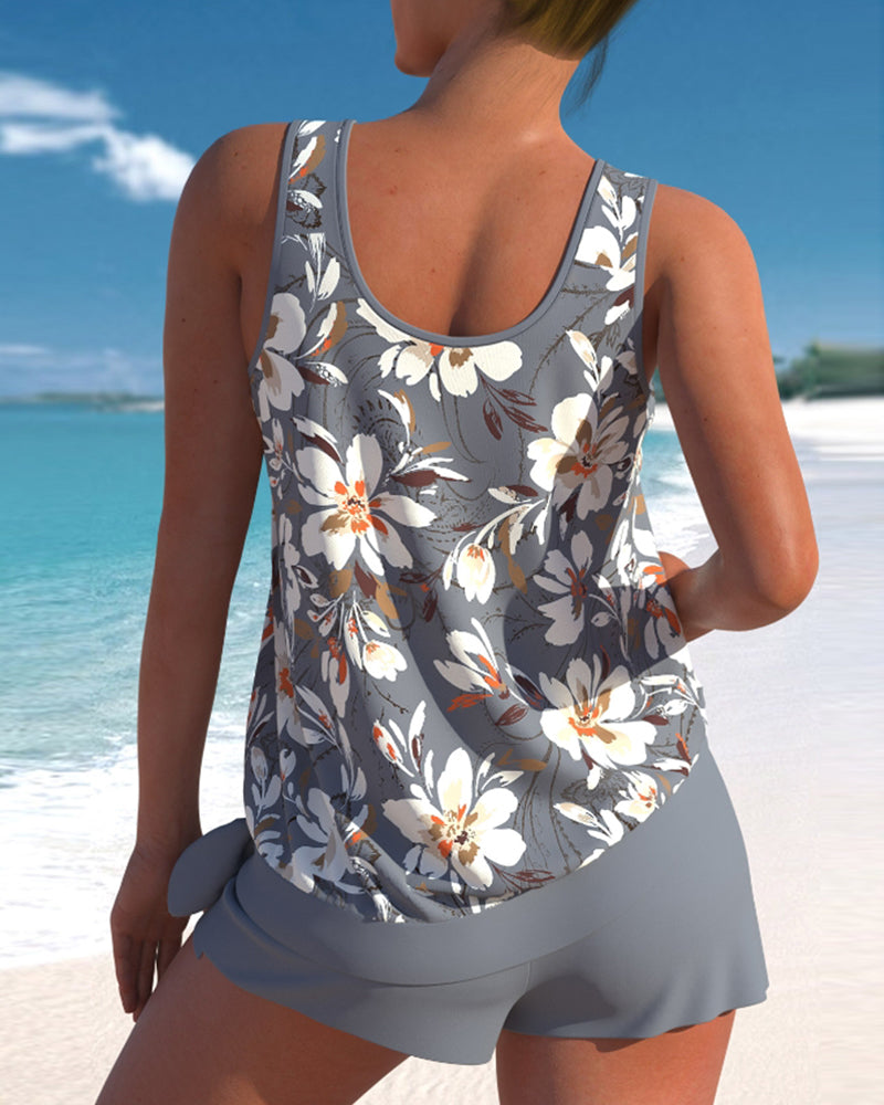 MW | Tankini mit Blumendruck