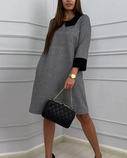 MW | Freizeitkleid mit Peter Pan Kragen