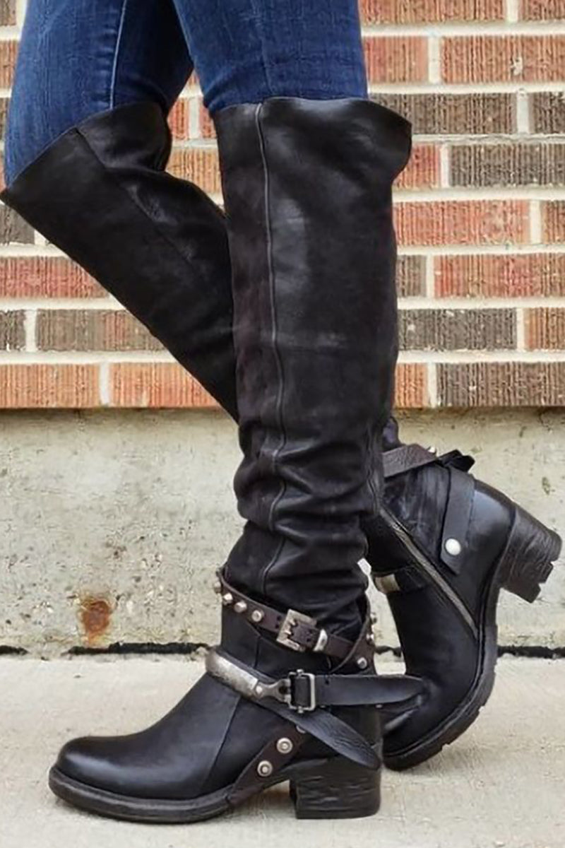 MW | Knöchelhohe Stiefel mit Schnalle