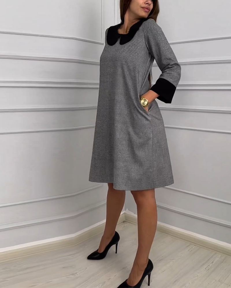 MW | Freizeitkleid mit Peter Pan Kragen