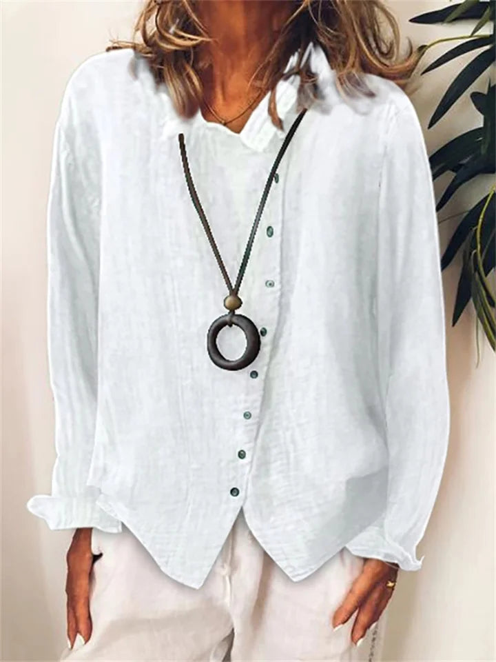 MW | Asymmetrische Button-Up-Bluse