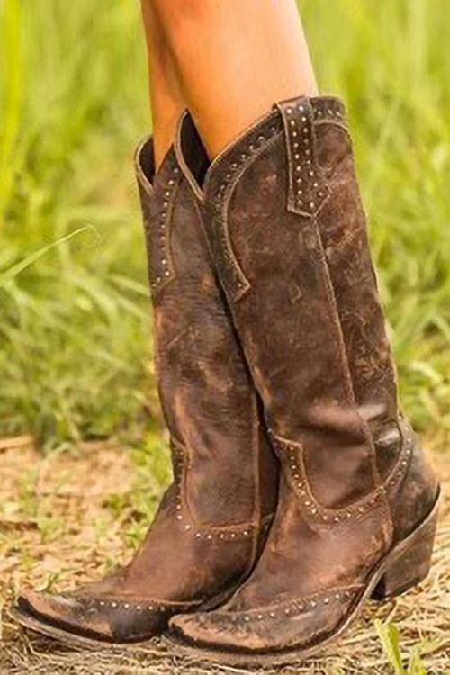 MW | Rustikale Western-Cowboy-Stiefel